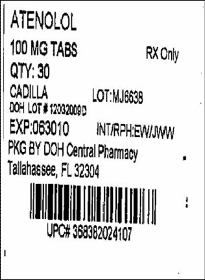 Label Image 100 gm - Atenolol 100mg(Zydus)